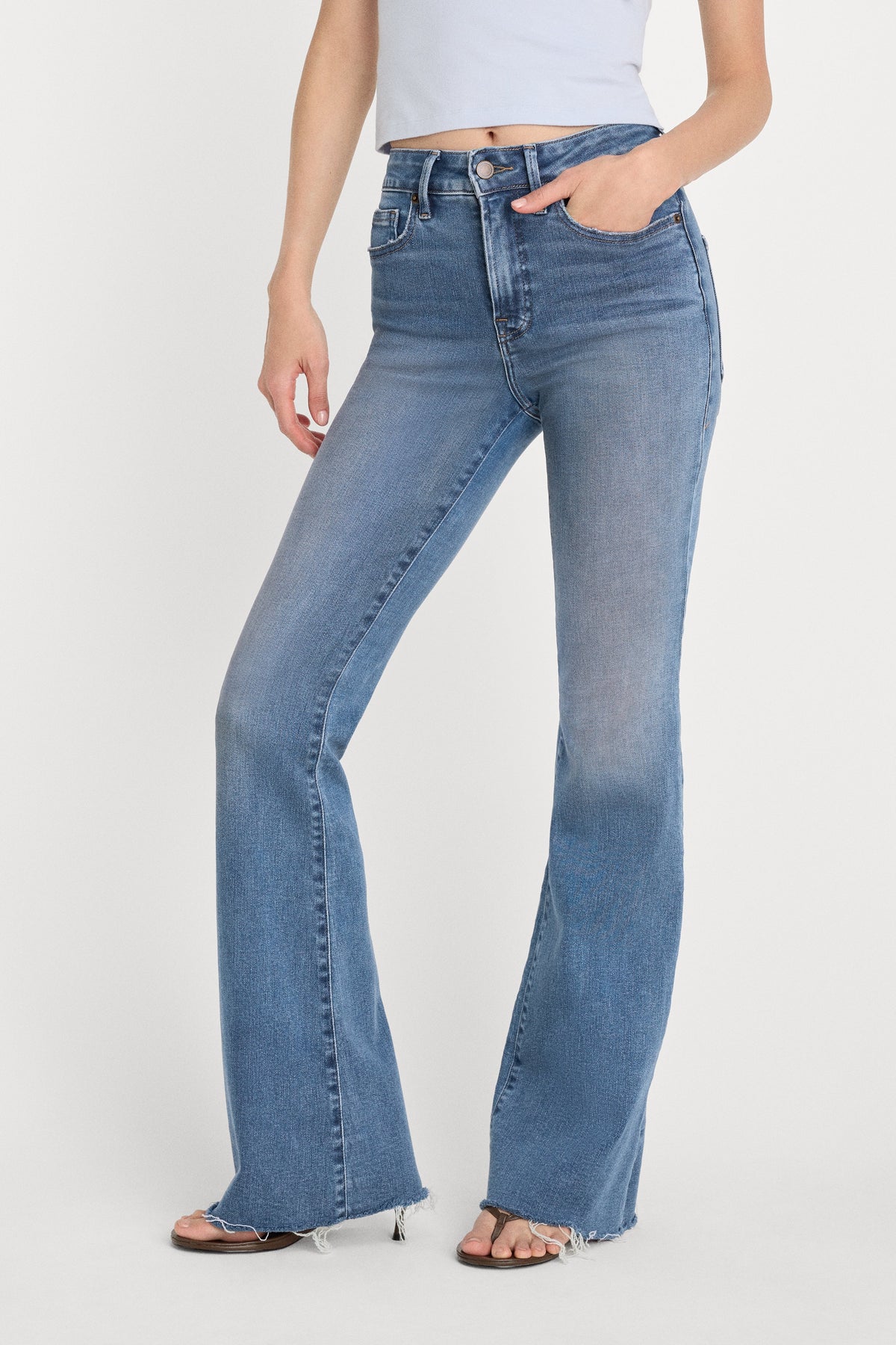 SOFT TECH GOOD LEGS FLARE JEANS INDIGO1211