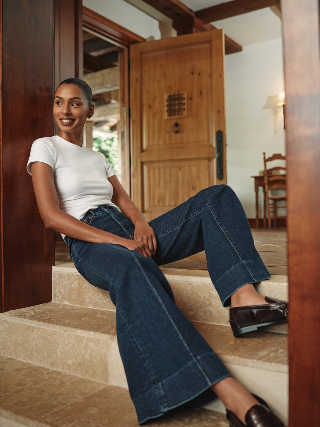 GOOD WAIST PALAZZO JEANS INDIGO1169