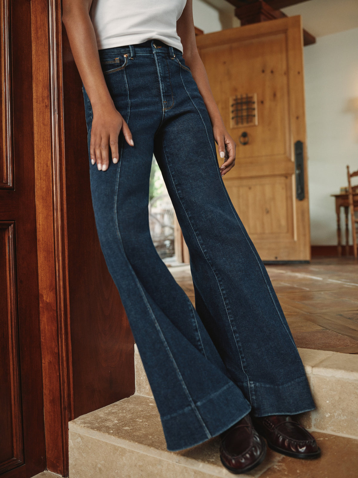 GOOD WAIST PALAZZO JEANS INDIGO1169