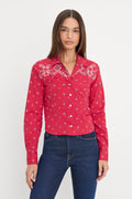 DOLLY TAILORED POPLIN SHIRT FLARE BANDANA PRINT