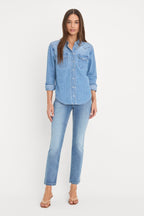 DOLLY SLIM FIT DENIM SHIRT LIGHT BLUE