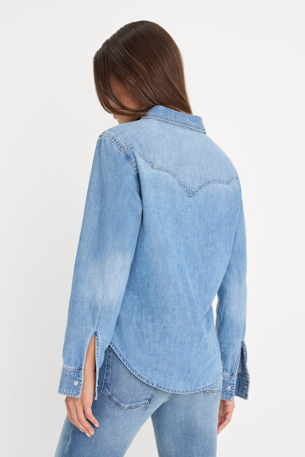 DOLLY SLIM FIT DENIM SHIRT LIGHT BLUE