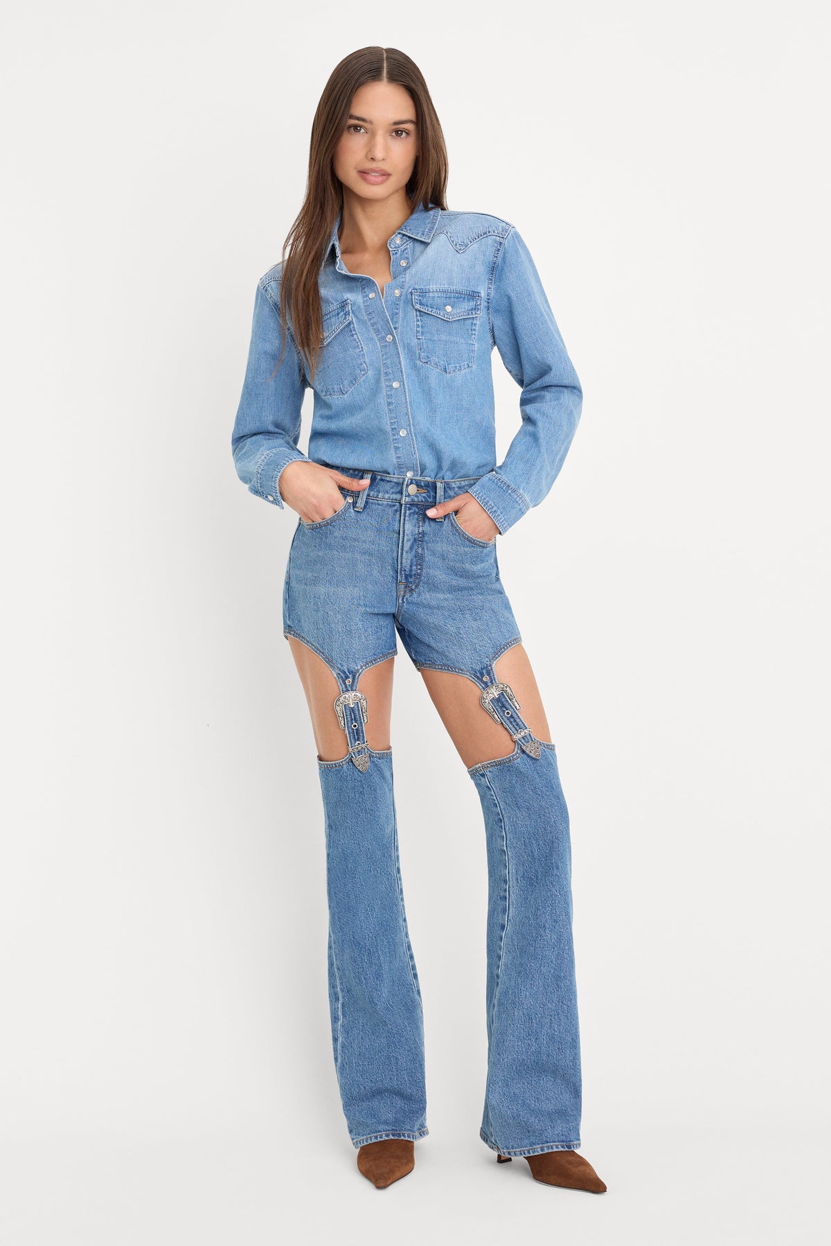 DOLLY JOLEANS BOOTCUT HIGH RISE JEANS INDIGO1200