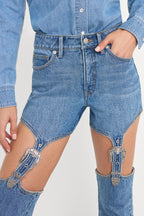 DOLLY JOLEANS BOOTCUT HIGH RISE JEANS INDIGO1200