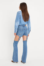 DOLLY JOLEANS BOOTCUT HIGH RISE JEANS INDIGO1200