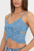 DOLLY BUTTERFLY TOP INDIGO1201