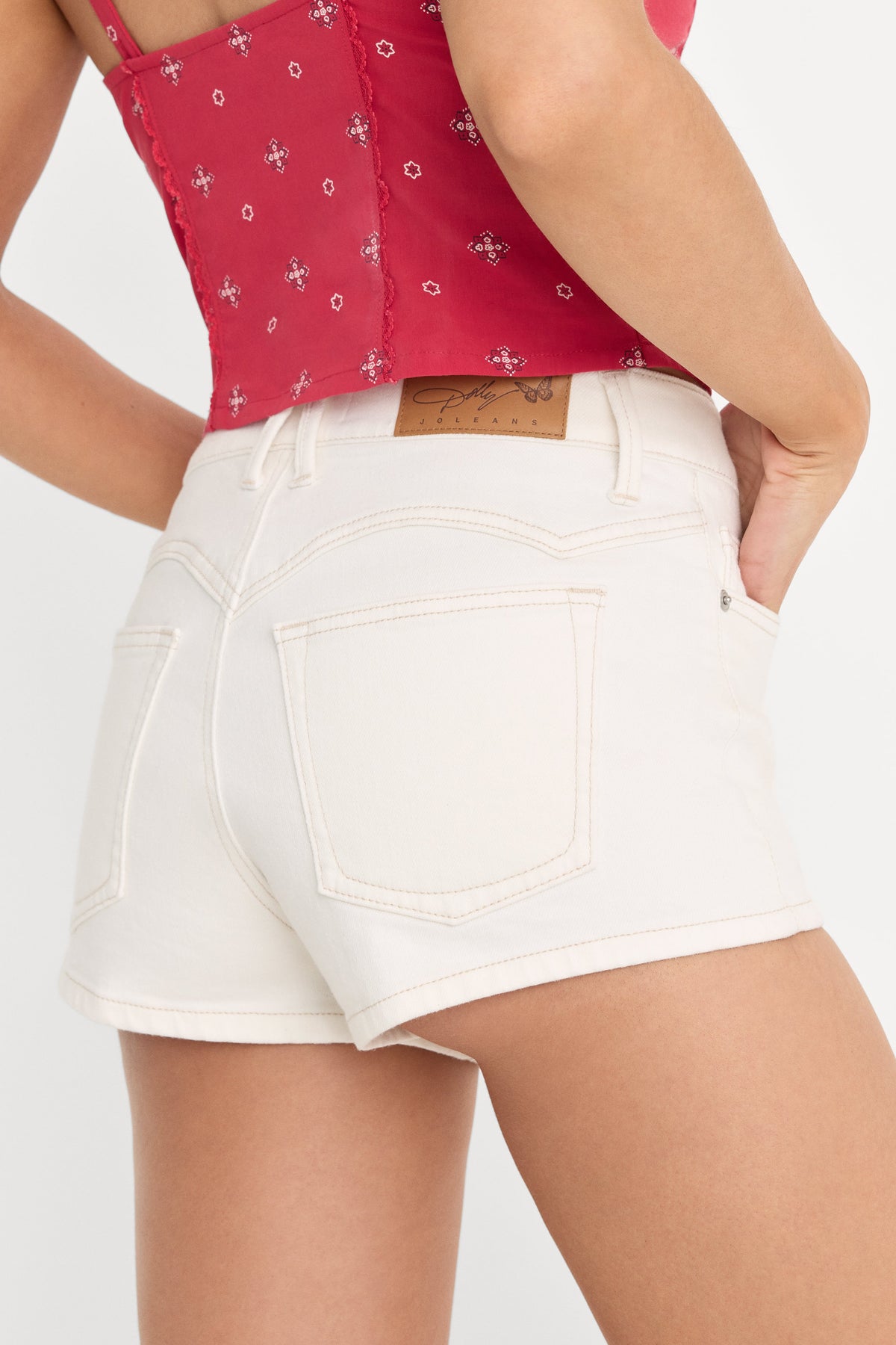 DOLLY GOOD GIRLFRIEND CHEEKY SHORTS VINTAGE WHITE
