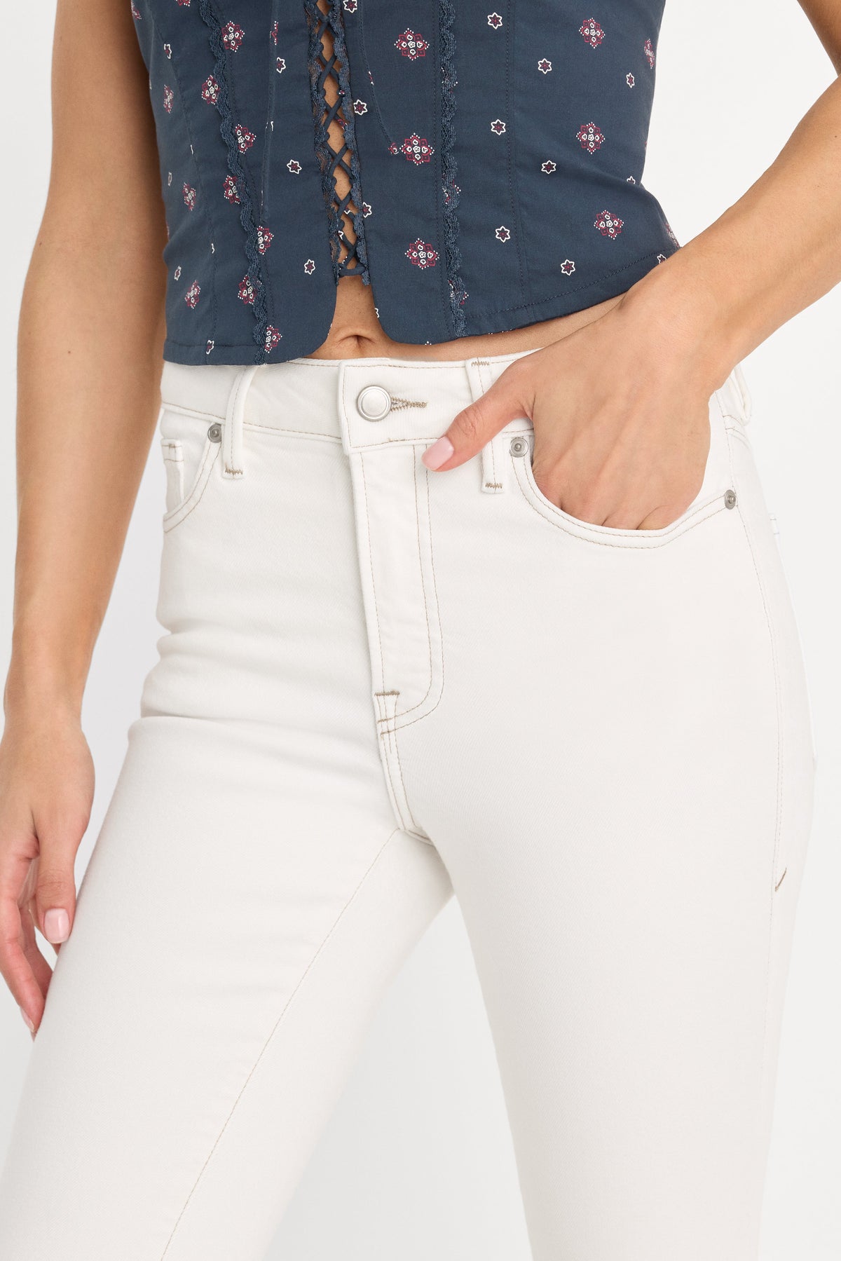 DOLLY JOLEANS GOOD LEGS FLARE JEANS VINTAGE WHITE