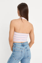 THE HALTER TANK SKY STRIPE
