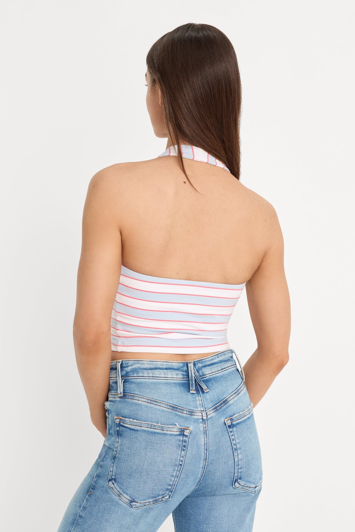 THE HALTER TANK SKY STRIPE