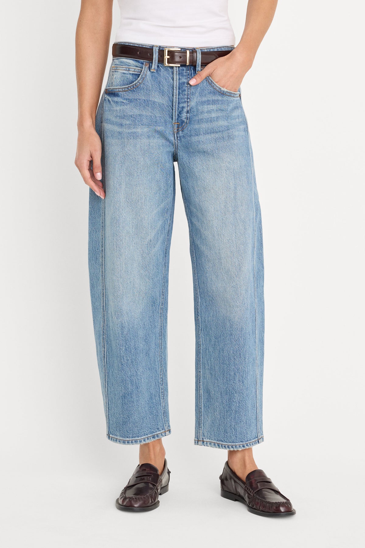 VINTAGE BARREL ANKLE JEANS INDIGO1350