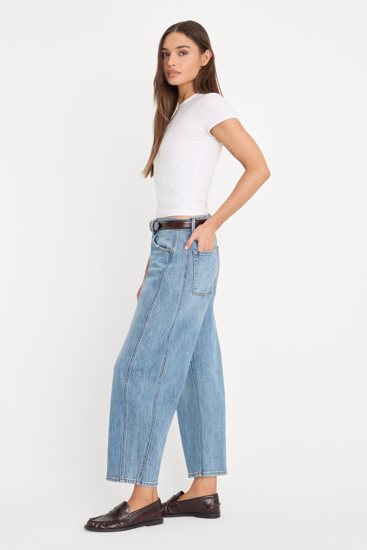 VINTAGE BARREL ANKLE JEANS INDIGO1350