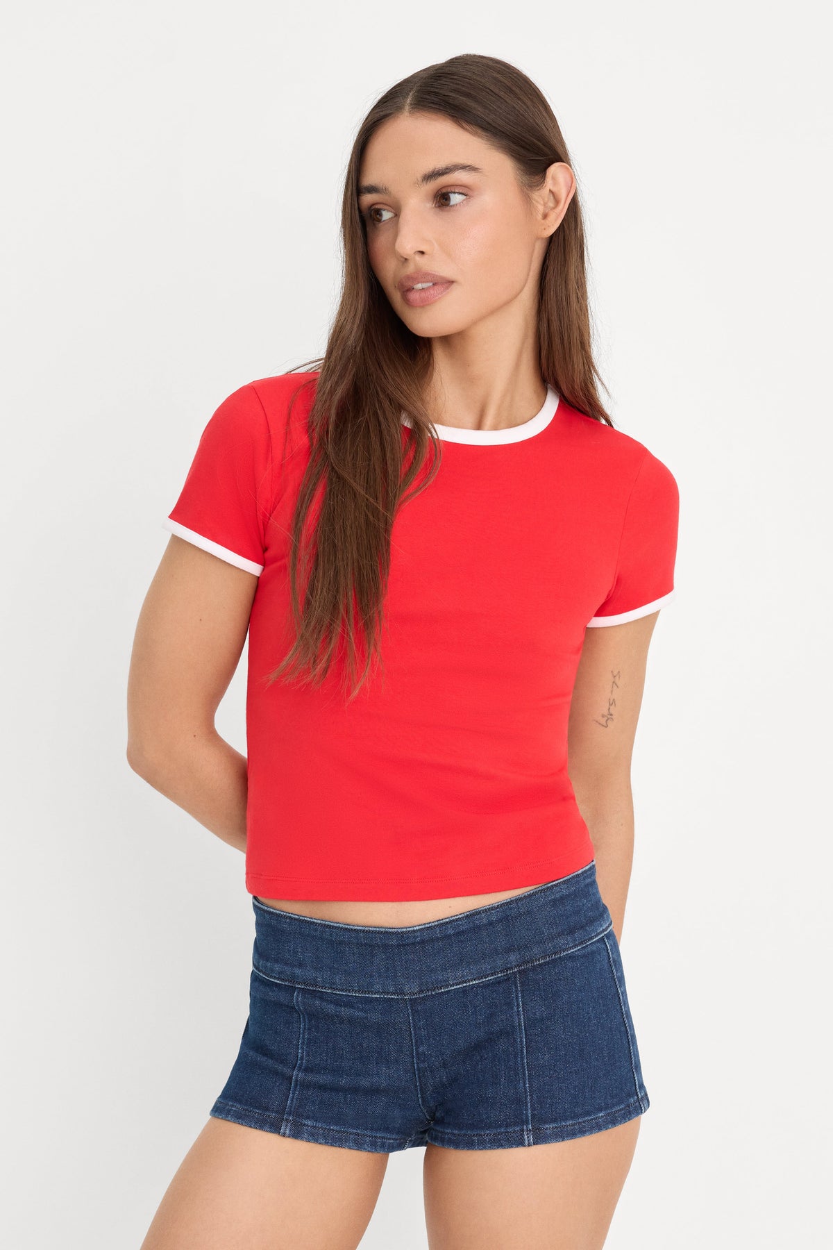 THE RINGER BABY TEE FLAMING HOT