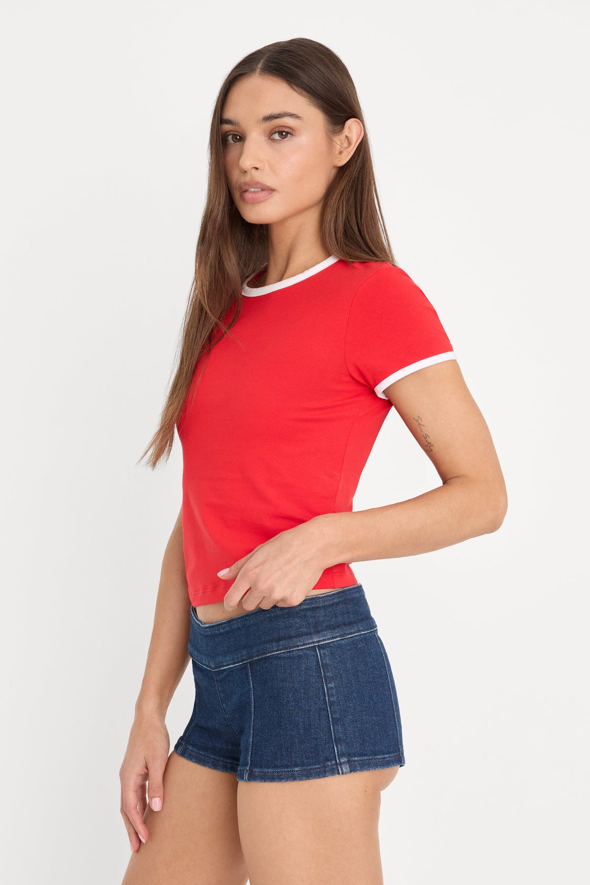 THE RINGER BABY TEE FLAMING HOT
