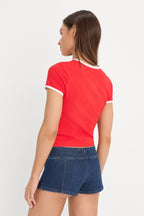 THE RINGER BABY TEE FLAMING HOT