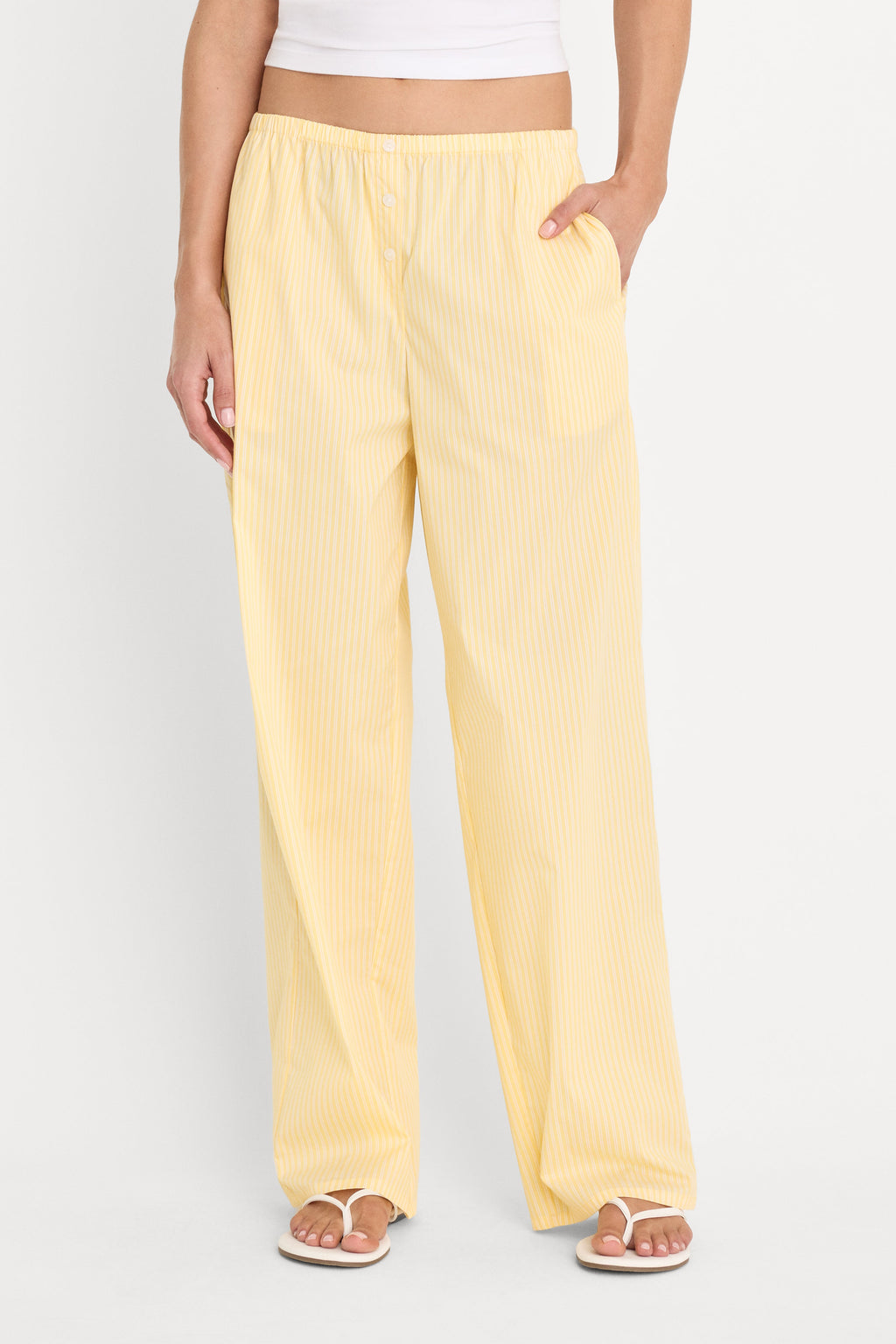 POPLIN PULL ON PANTS BUTTERBEAM STRIPE