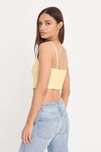 POPLIN BUSTIER CAMI TOP BUTTERBEAM STRIPE