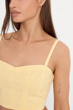 POPLIN BUSTIER CAMI TOP BUTTERBEAM STRIPE