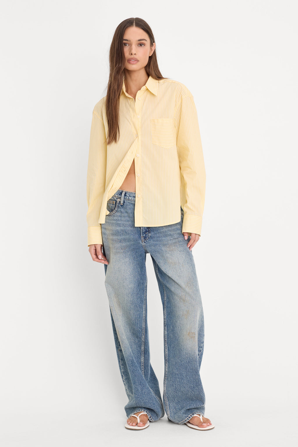 POPLIN CLASSIC BOXY SHIRT BUTTERBEAM STRIPE