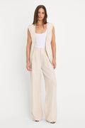 THE RELAXED LINEN TROUSER OAT