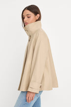 THE FUNNEL NECK TRENCH LIGHT TAUPE