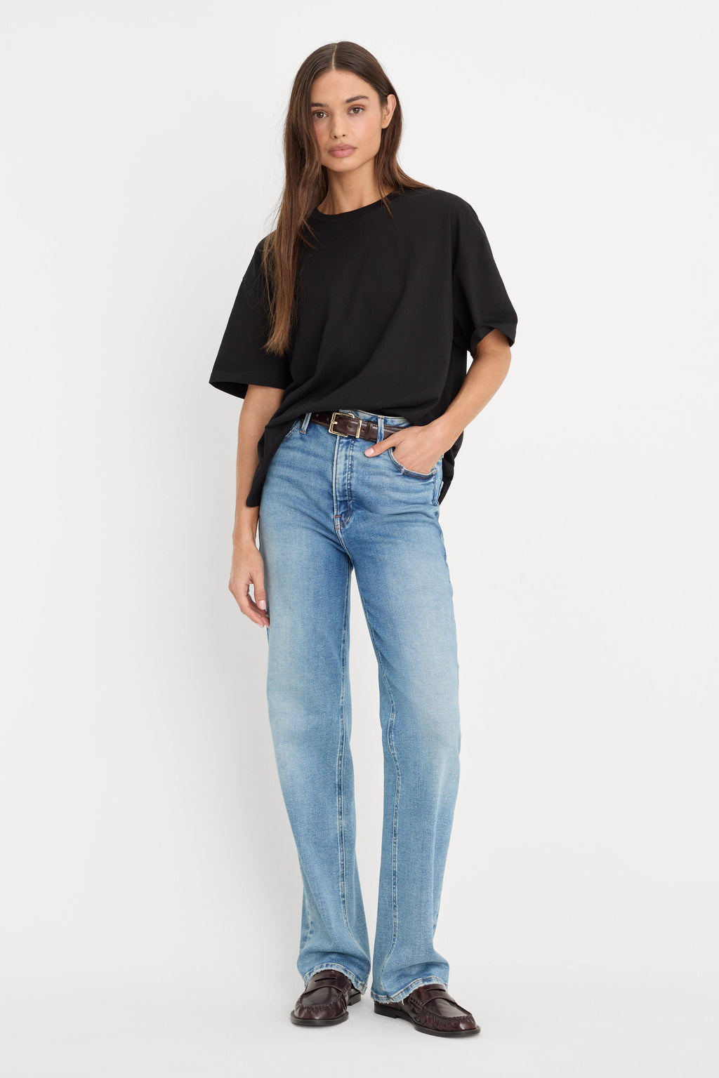 COTTON OVERSIZED TEE BLACK001