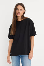 COTTON OVERSIZED TEE BLACK001