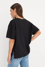 COTTON OVERSIZED TEE BLACK001