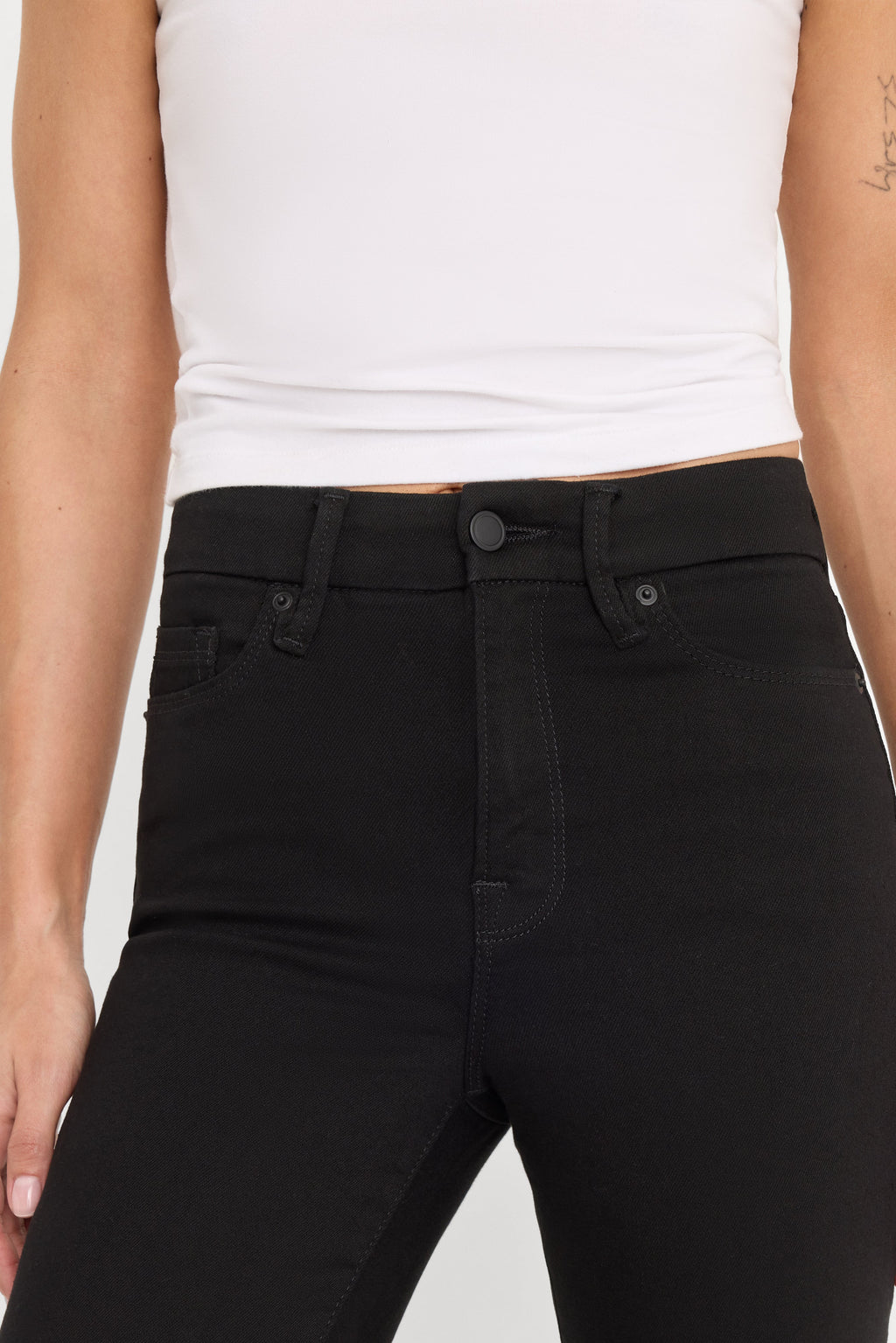 NEVER FADES GOOD LEGS STRAIGHT JEANS BLACK001