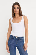 MICRO RIB TANK TOP WHITE001