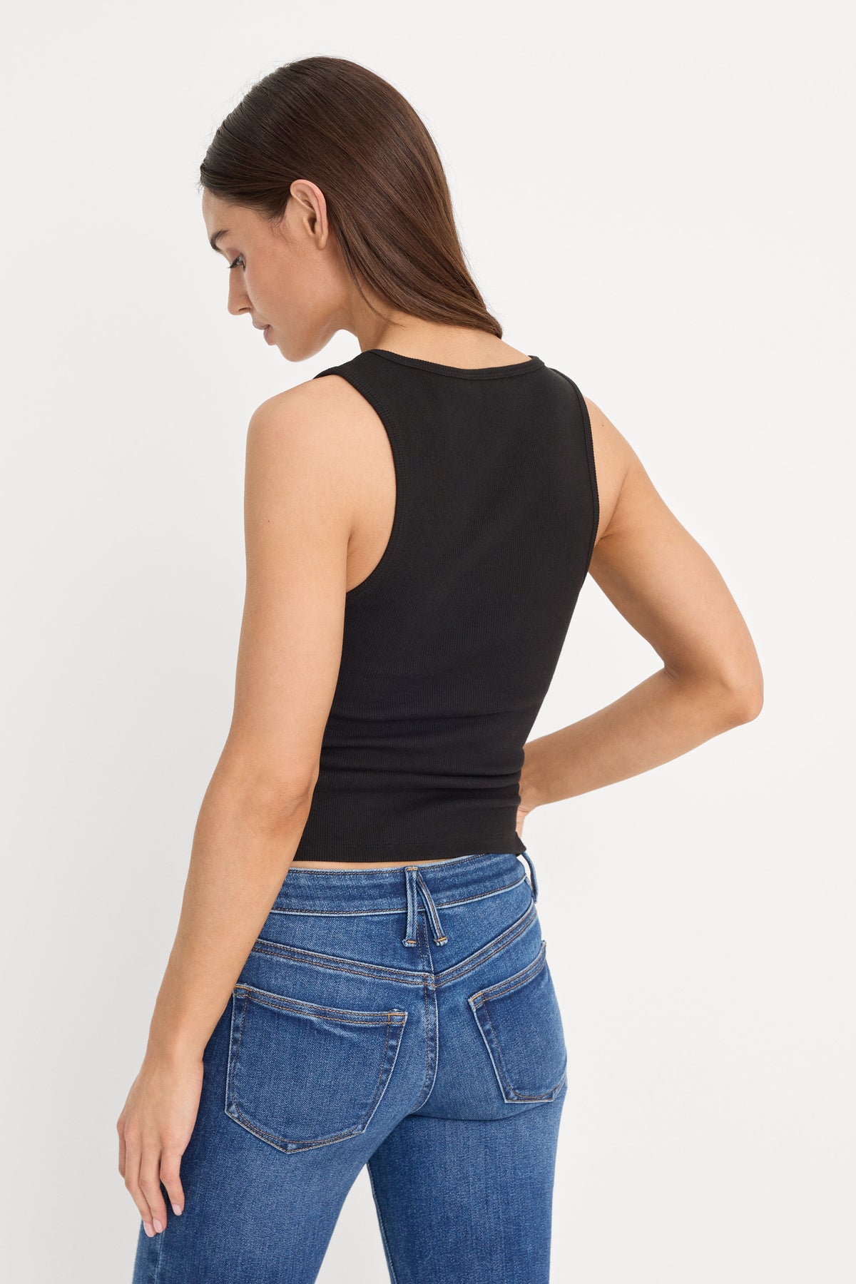 MICRO RIB TANK TOP BLACK001
