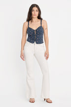 DOLLY JOLEANS PETITE FLARE JEANS VINTAGE WHITE