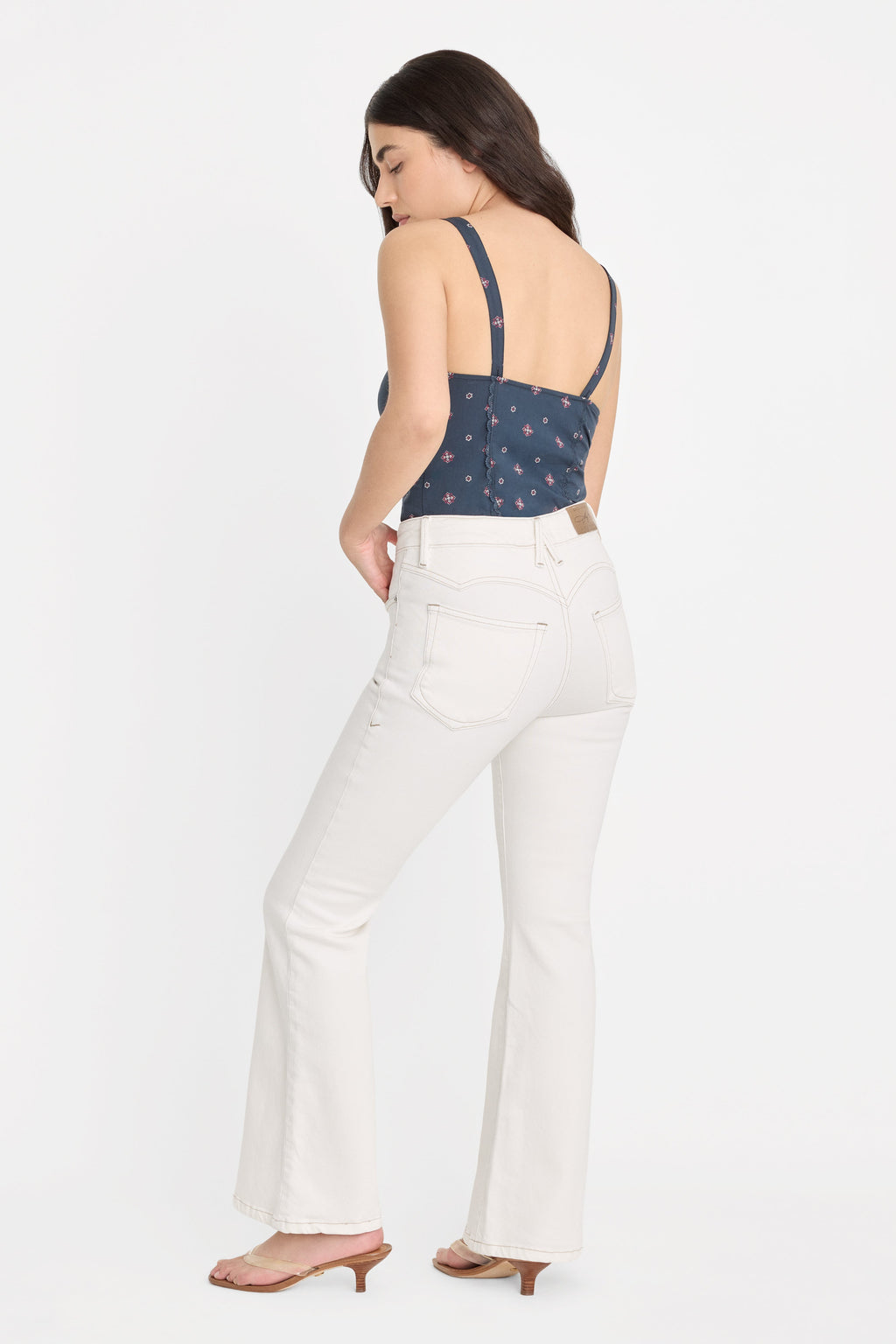 DOLLY JOLEANS PETITE FLARE JEANS VINTAGE WHITE