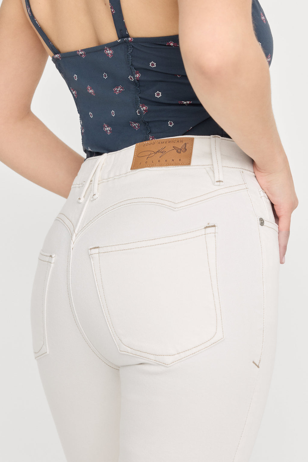DOLLY JOLEANS PETITE FLARE JEANS VINTAGE WHITE