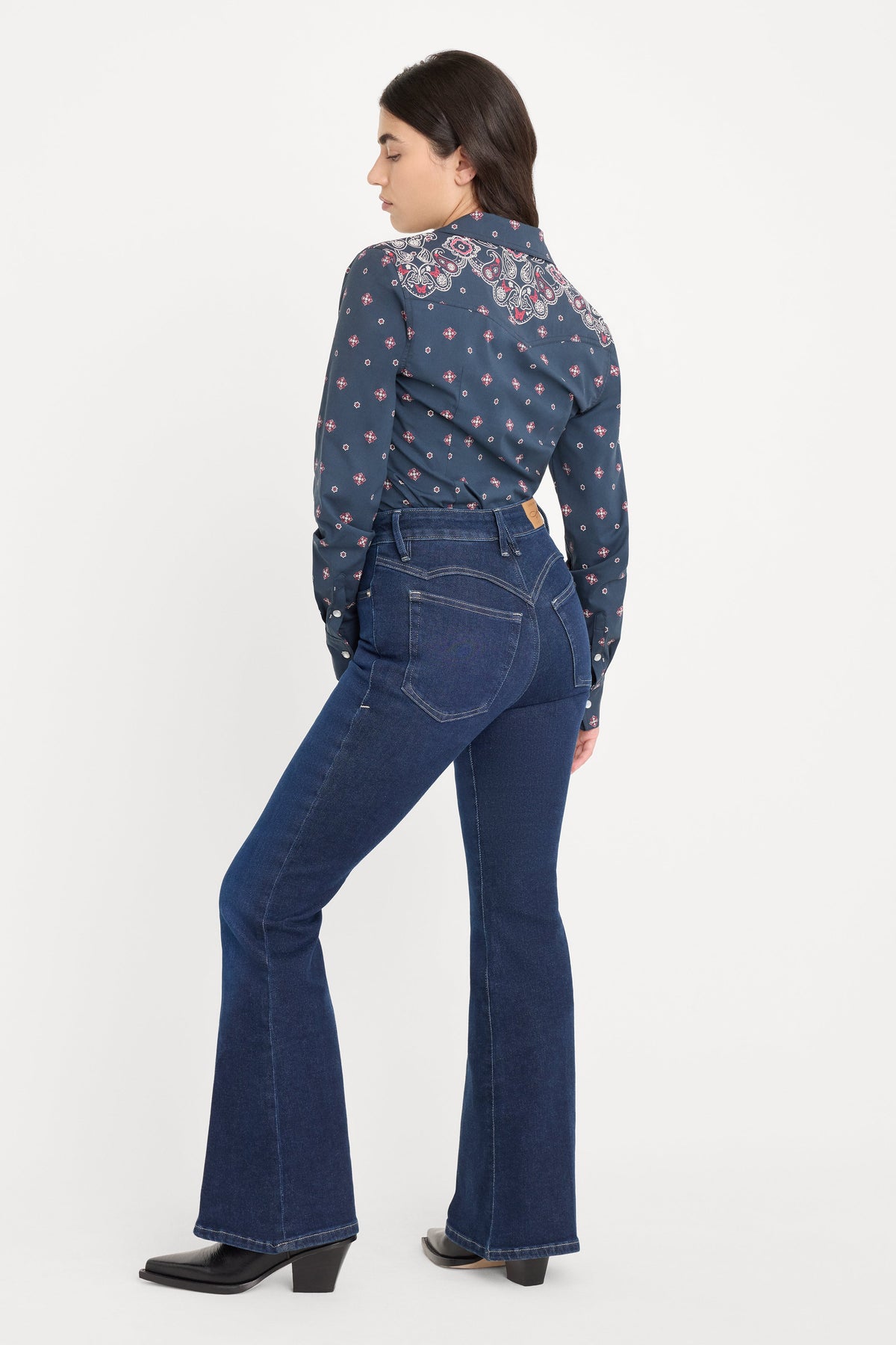 DOLLY JOLEANS PETITE FLARE JEANS INDIGO1193