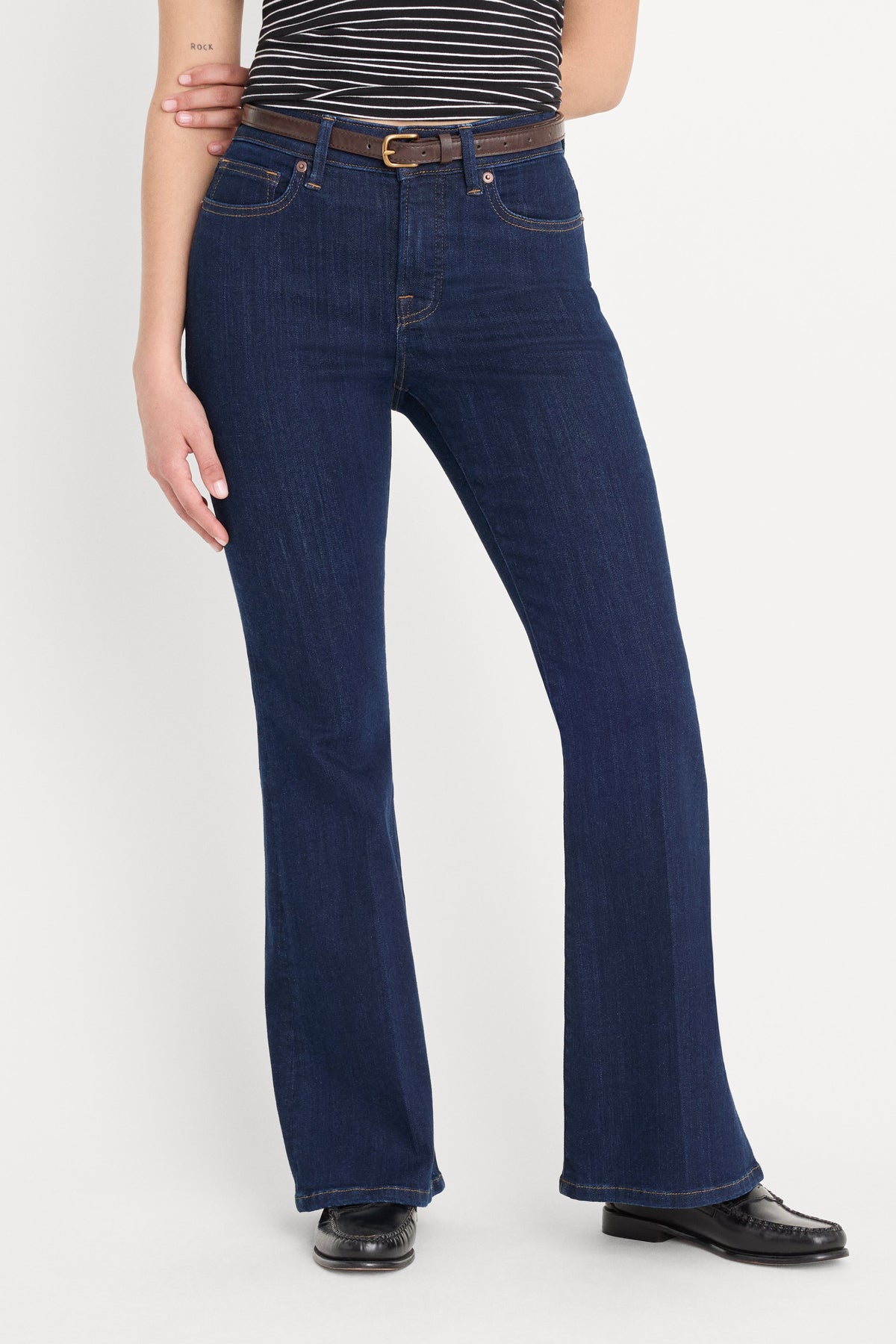 GOOD PETITE FLARE JEANS INDIGO1153