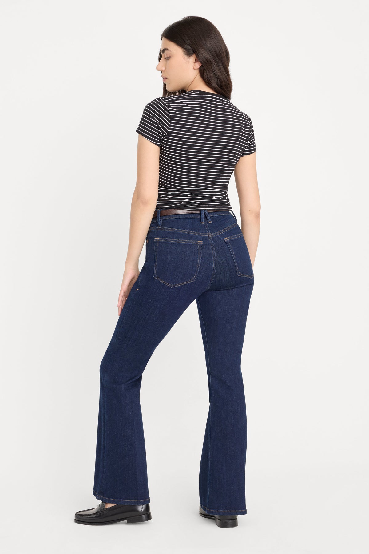 GOOD PETITE FLARE JEANS INDIGO1153