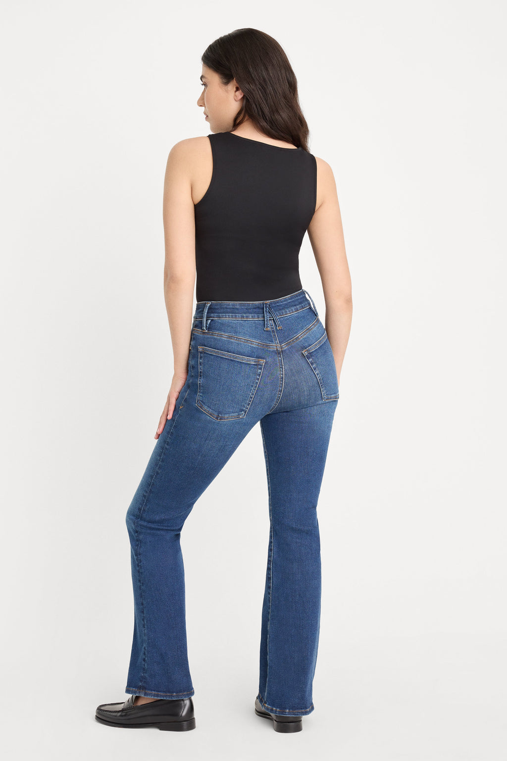 ALWAYS FITS GOOD PETITE BOOTCUT JEANS INDIGO446