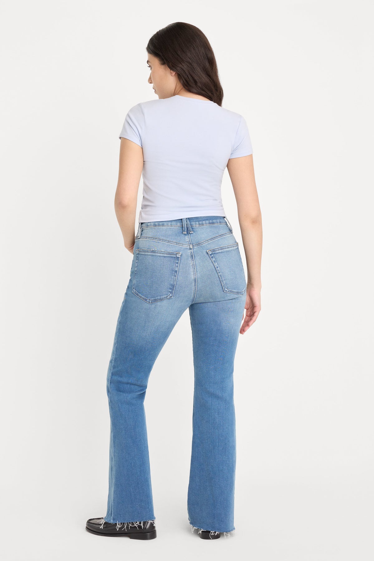 SOFT TECH GOOD PETITE FLARE JEANS INDIGO1211
