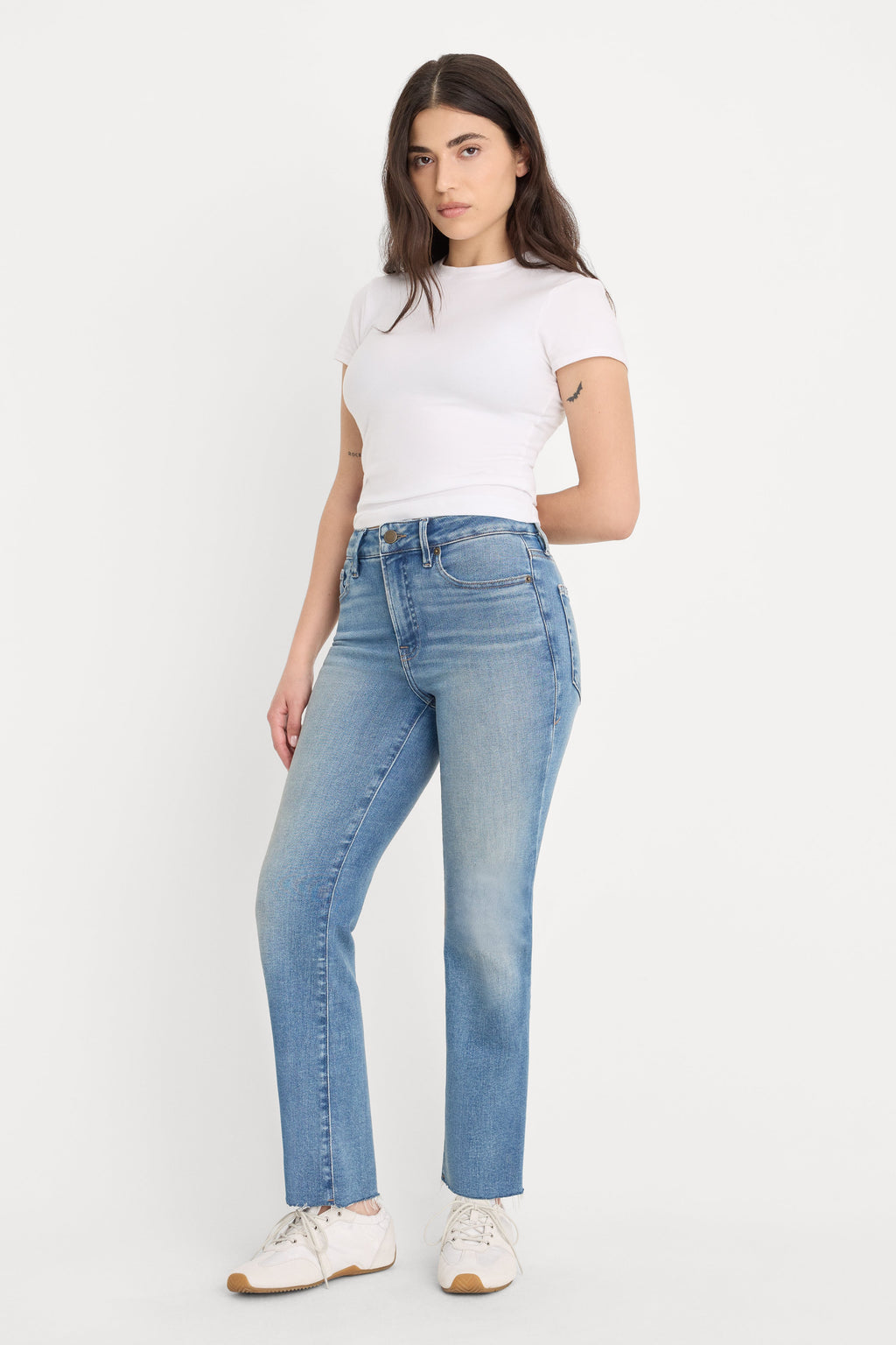 SOFT TECH GOOD PETITE STRAIGHT JEANS INDIGO1209
