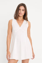 THE EYELET MINI DRESS WHITE001