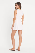 THE EYELET MINI DRESS WHITE001