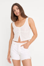 THE EYELET TOP WHITE001