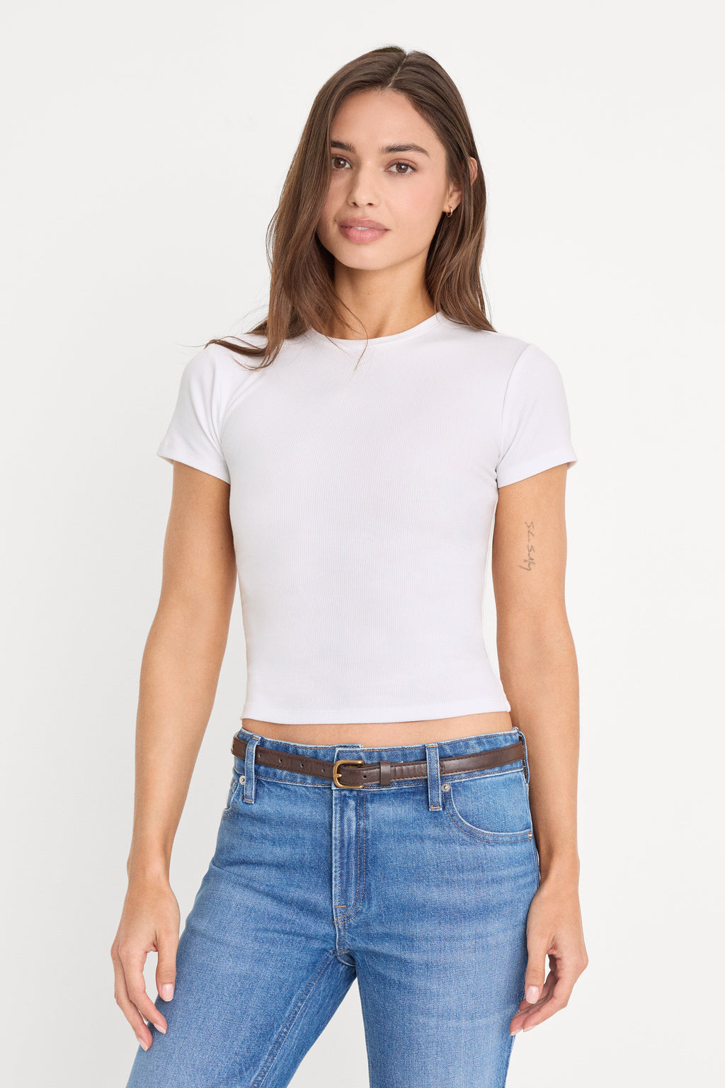 THE RIB BABY TEE WHITE001