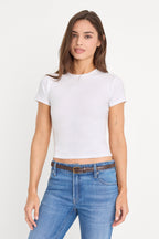 THE RIB BABY TEE WHITE001