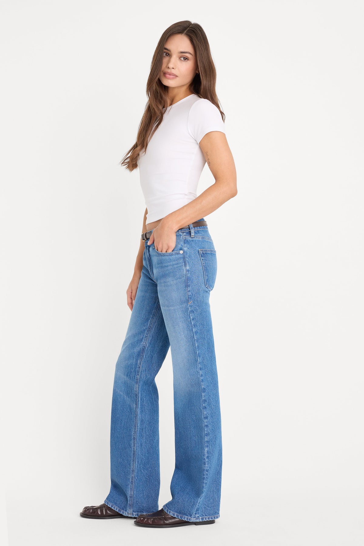 VINTAGE LOW RISE BOOTCUT JEANS INDIGO1222