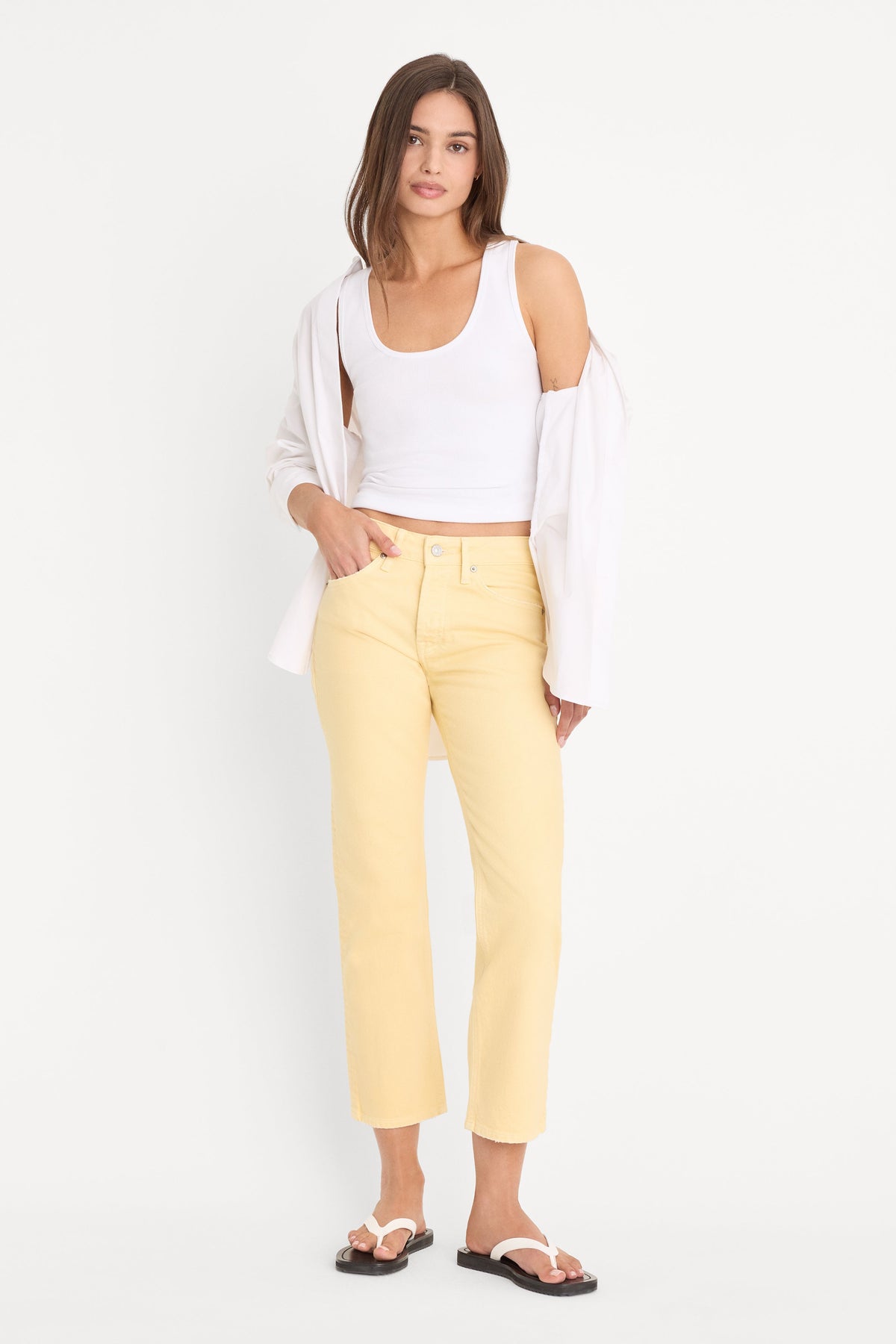 VINTAGE STRAIGHT ANKLE JEANS HONEY