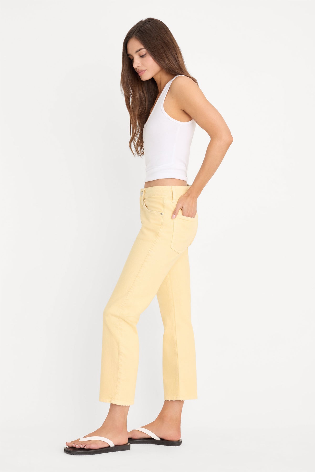 VINTAGE STRAIGHT ANKLE JEANS HONEY