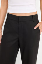 THE WIDE LEG LINEN TROUSER BLACK