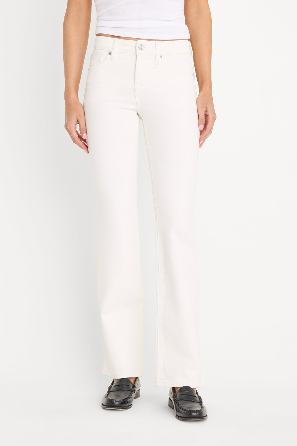 GOOD LOW RISE BOOTCUT JEANS WHITE001